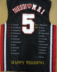 バスケットボールユニフォーム刺繍　結婚式プレゼントサムネイル